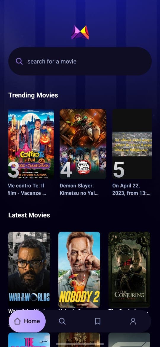 React Native Movie App project image